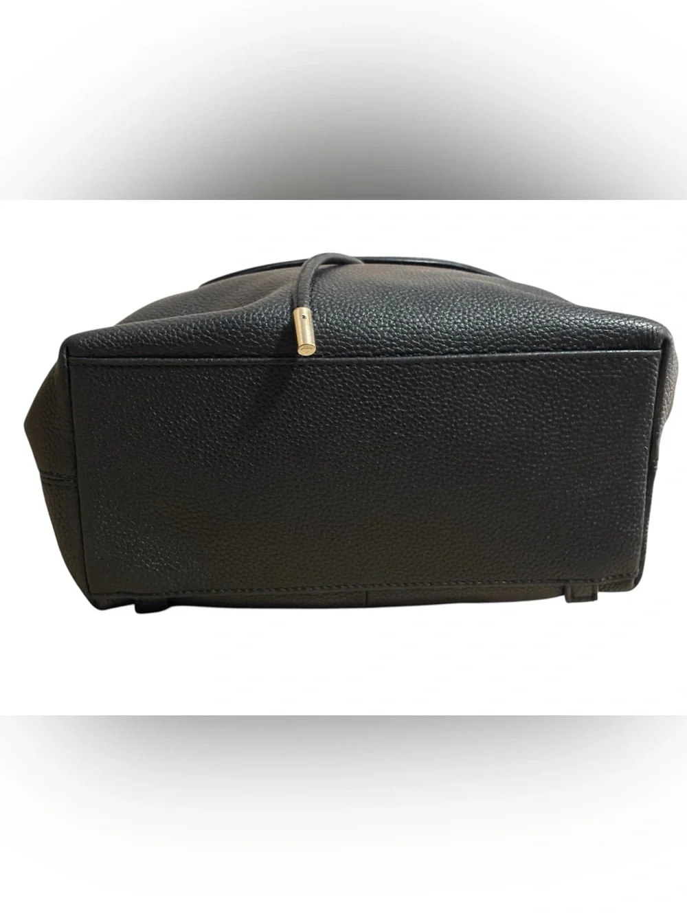 kate spade Black Pebbled Leather Drawstring Backpack